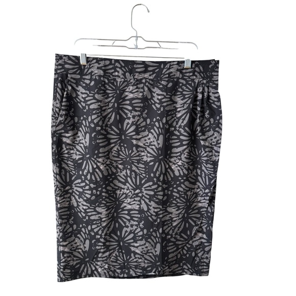 RipSkirt Hawaii Shibori Butterfly Wrap Skirt Size LG Charcoal Beach Vacation - Picture 11 of 14